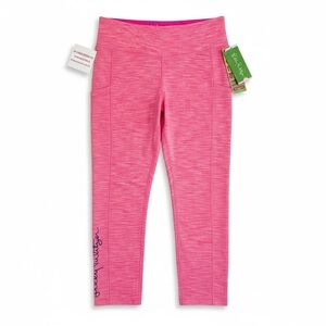 NWT Lilly Pulitzer UPF 50+ Luxletic Weekender Pink Low Rise Crop Legging Sz XS